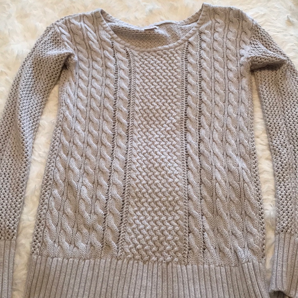 Small Cream sweater.